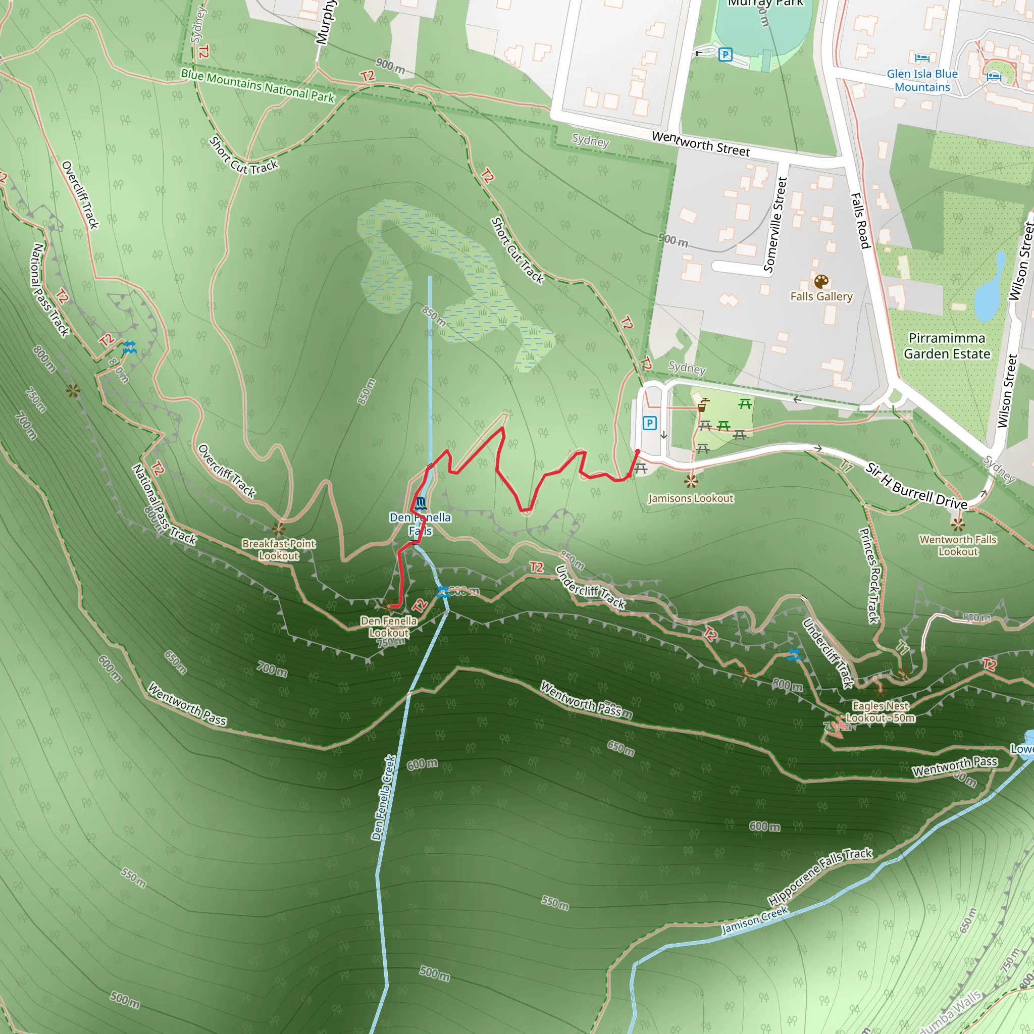 Den Fenella Track mobile static map
