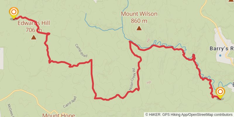 Great Dividing Trail - Lerderderg Track stage 2 Map