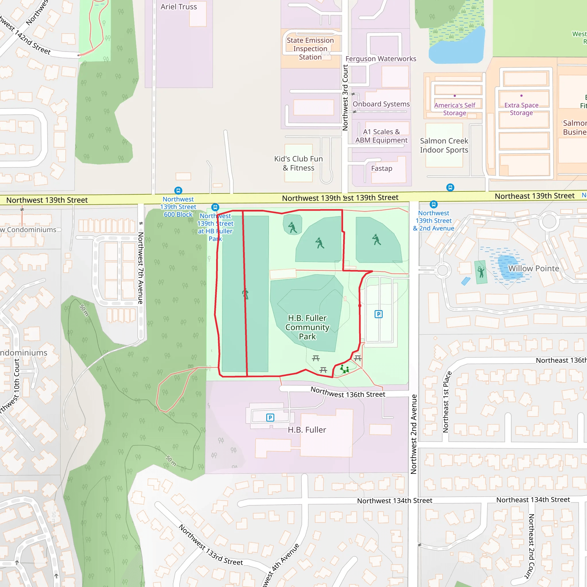 Northeast 136th Street Loop mobile static map