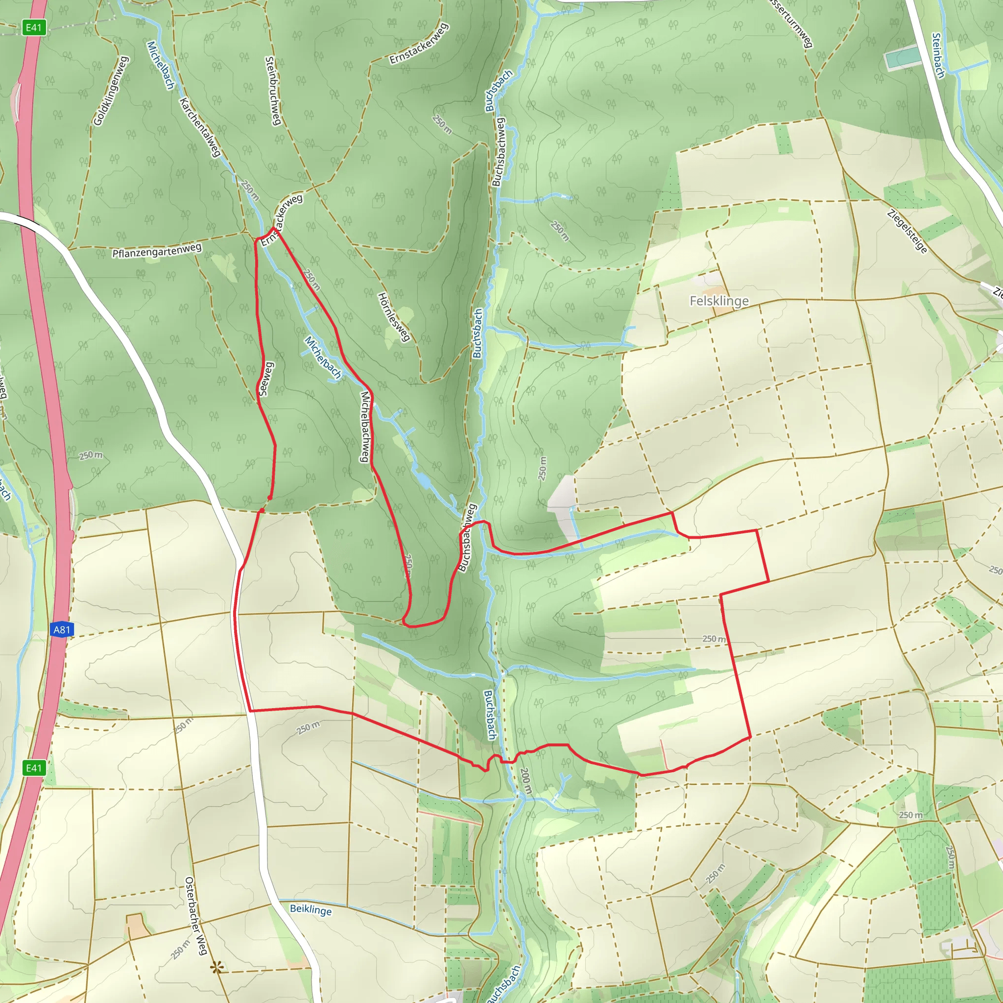 Michelbach Loop mobile static map