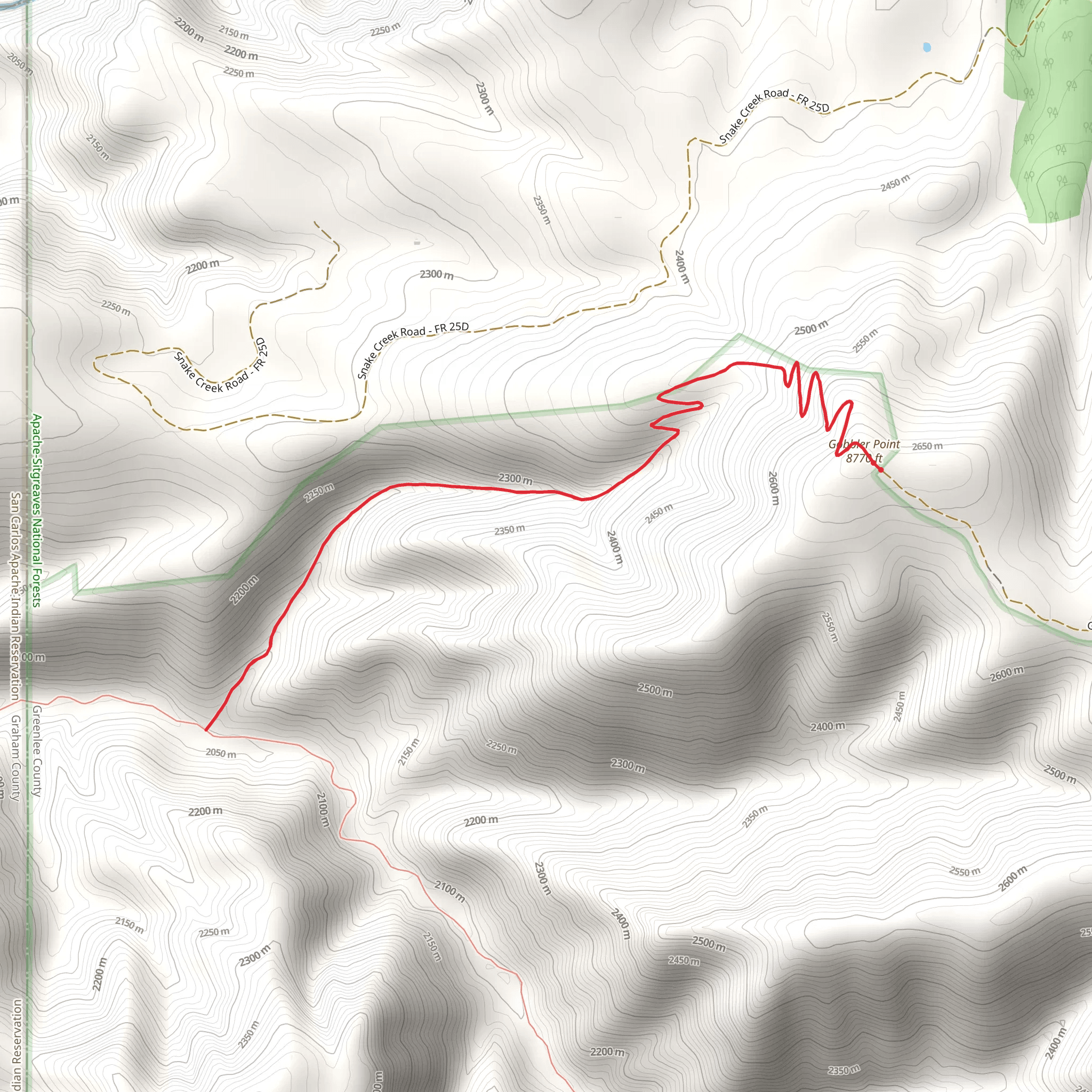 Gobbler Point Trail mobile static map