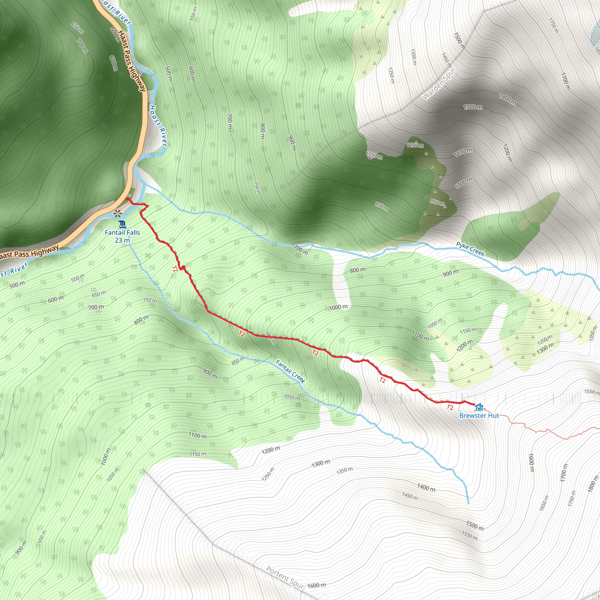 Brewster Track mobile static map
