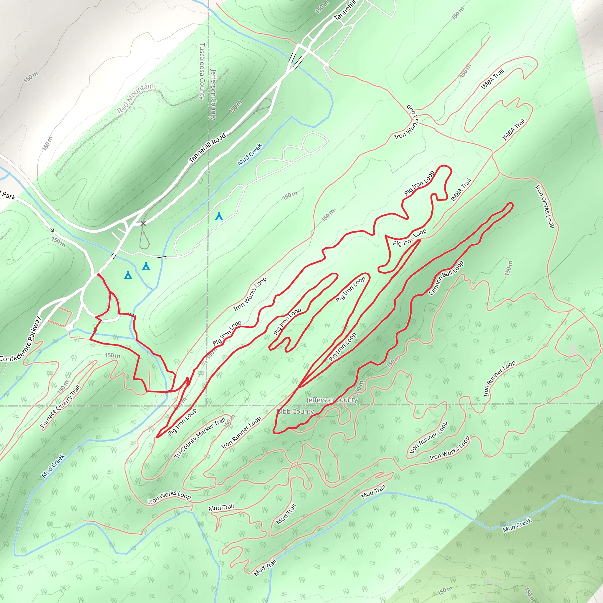 Pig Iron Loop mobile static map