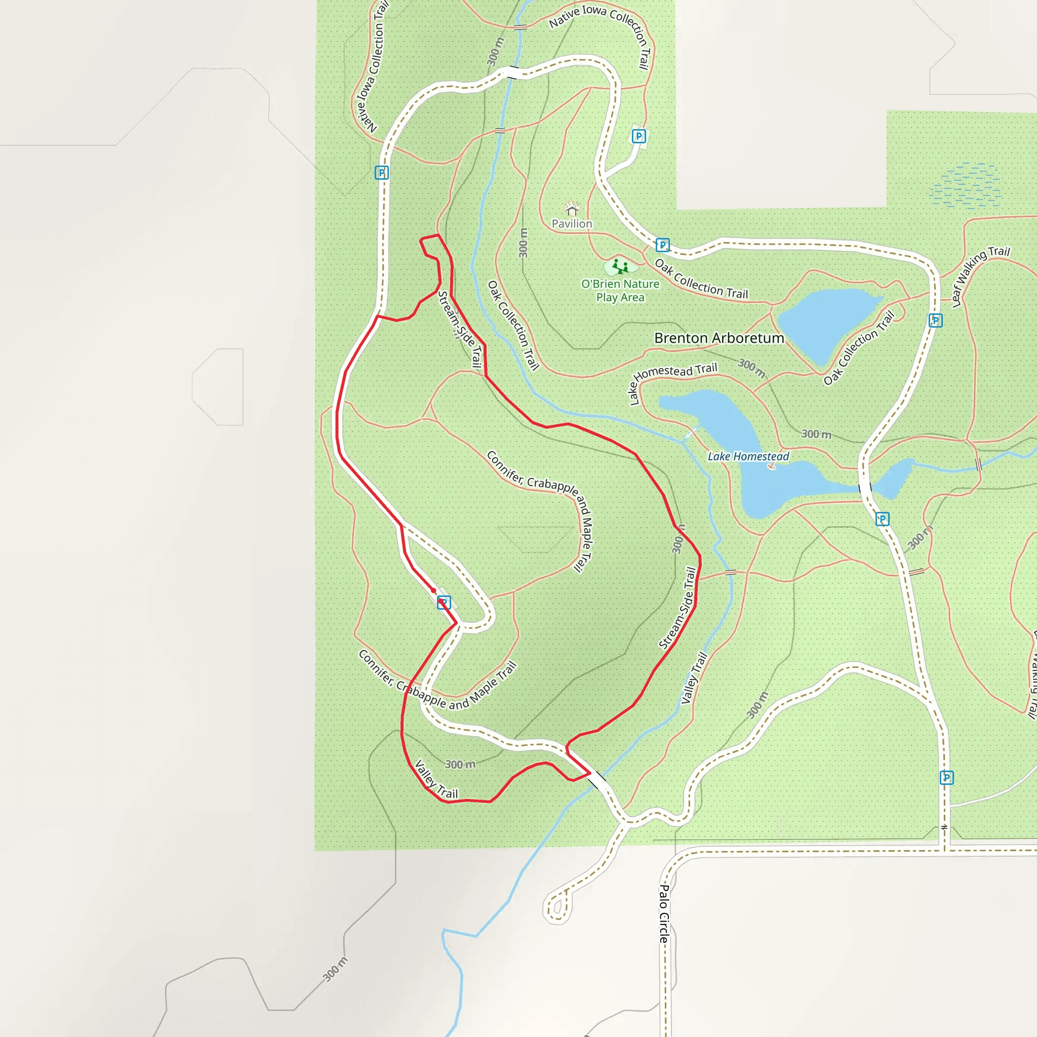 Valley and Stream Side Loop Trail mobile static map