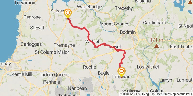 Cornish Celtic Way stage 4 Map