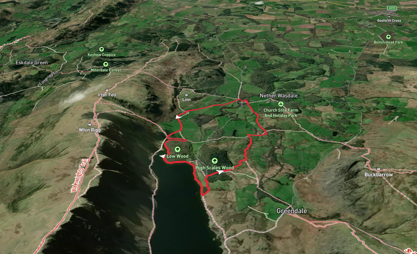 Wasdale Hall, Low Wood and Wast Water Loop