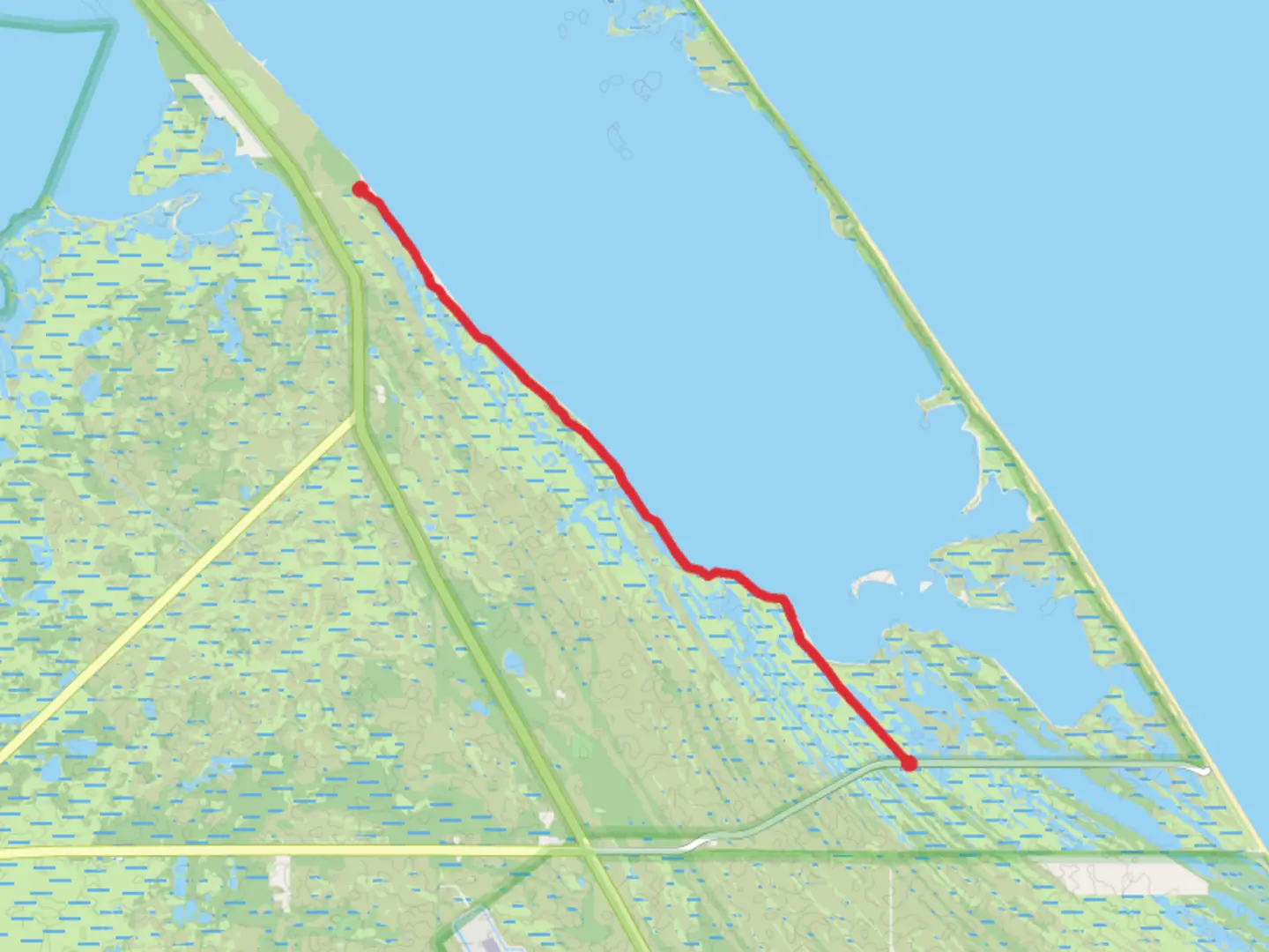 An image depicting the trail Biolab Road and its surrounding area.