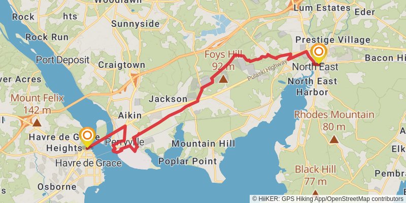 Mason - Dixon Trail stage 12 Map