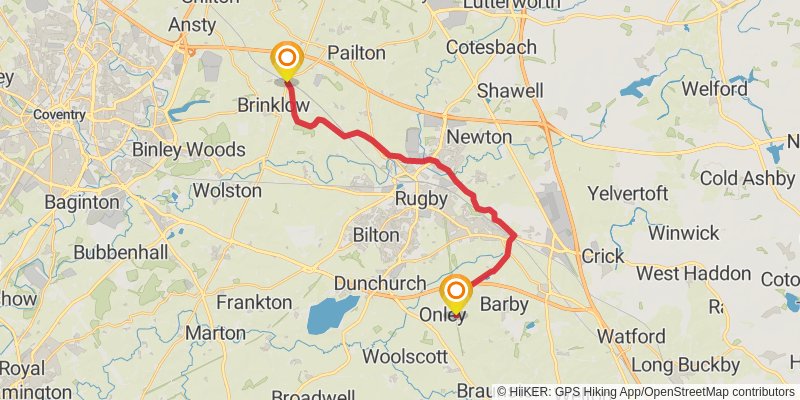 Oxford Canal Walk stage 2 Map