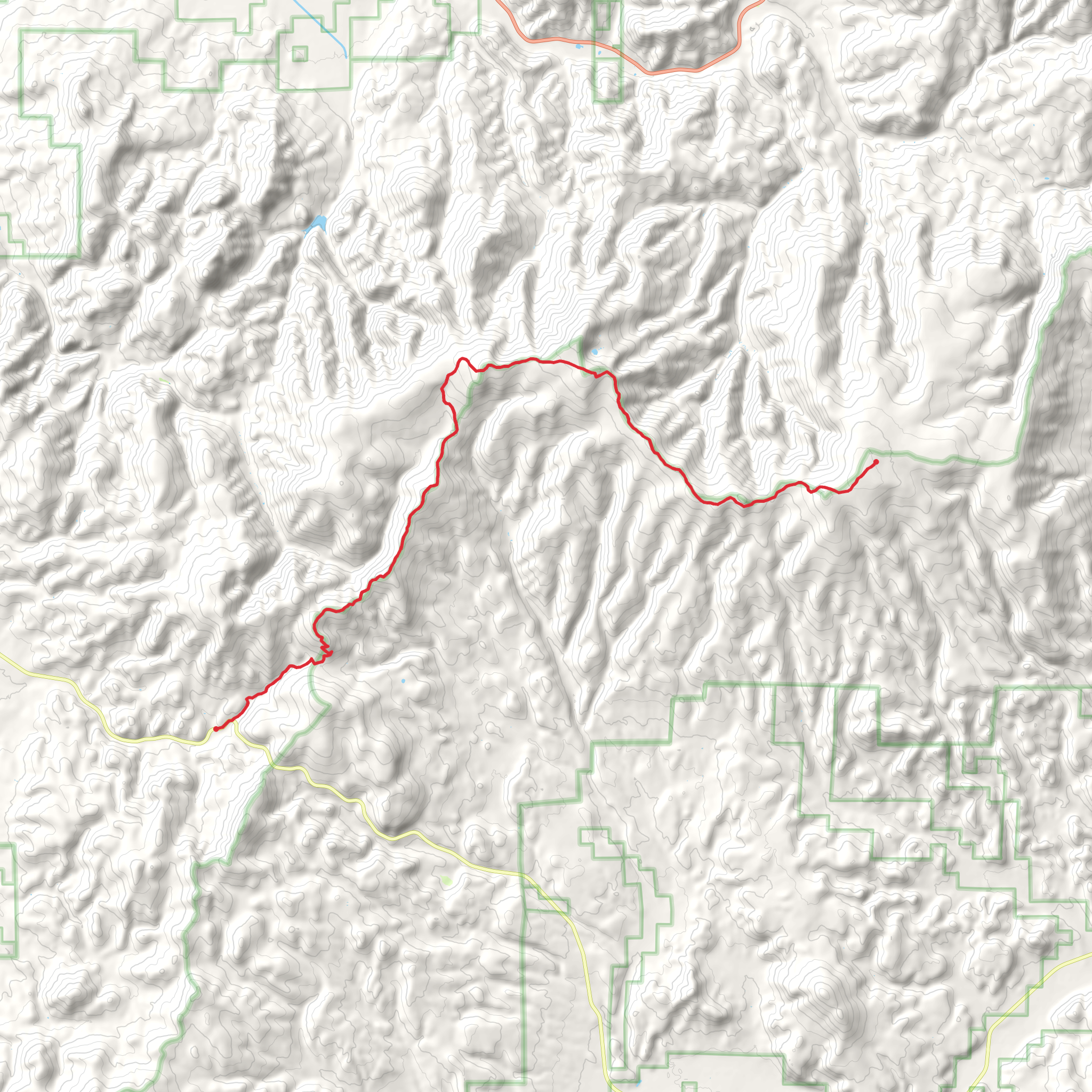 Sargents Mesa and Middle Baldy via Colorado Trail mobile static map