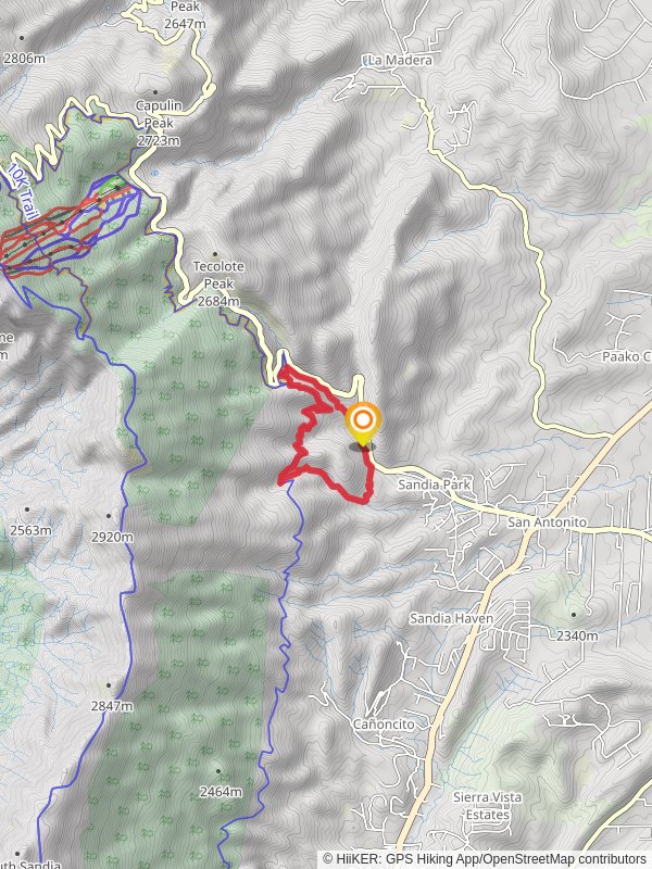 Acequia Trail, Faulty Trail and Bill Spring Loop Trail mobile static map