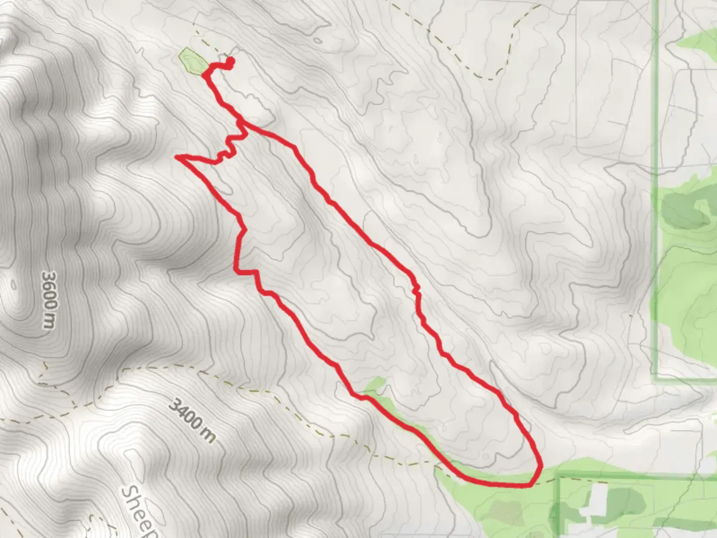 An image depicting the trail Four Mile Creek and Rhodes Warm Spring Loop and its surrounding area.