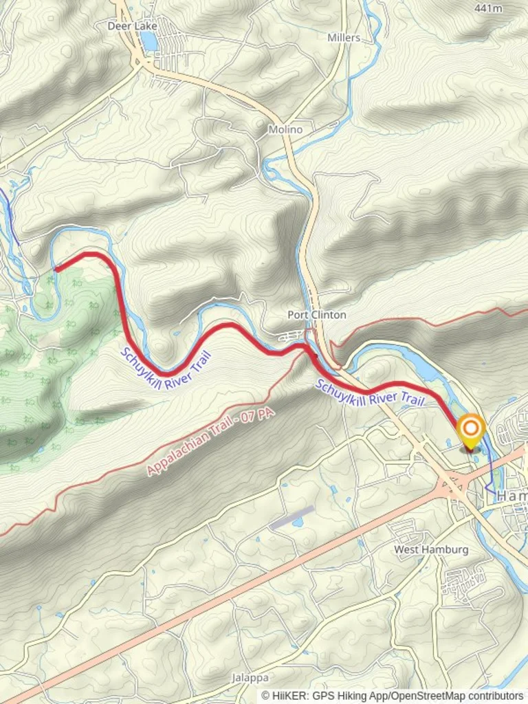 An image depicting the trail Schuylkill River Trail and its surrounding area.