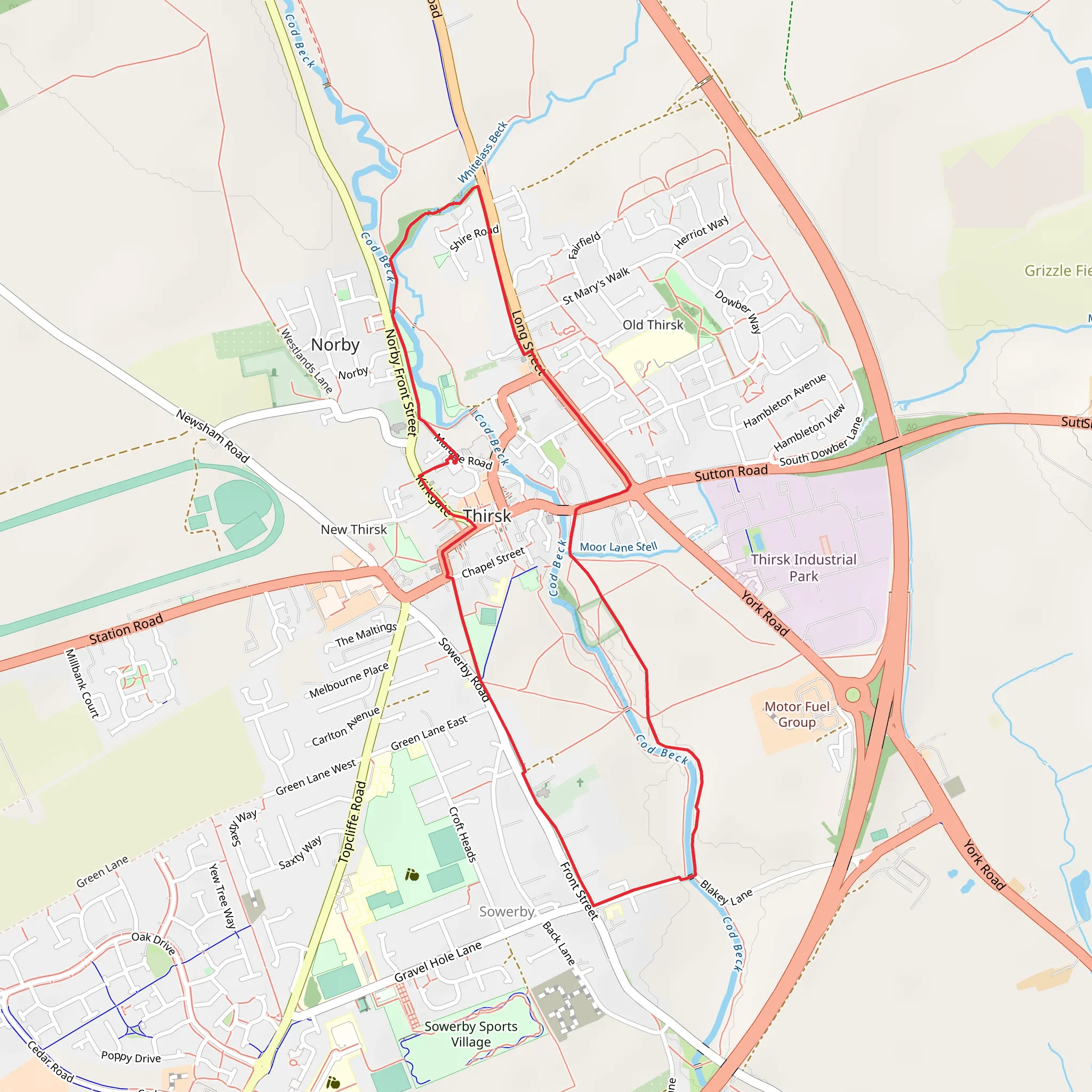 Thirsk Loop mobile static map