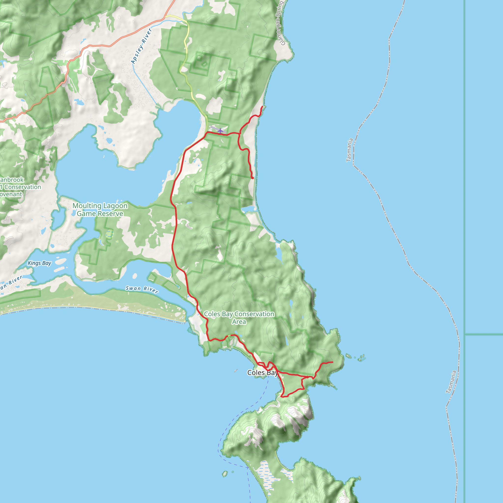 Freycinet Experience Walk mobile static map