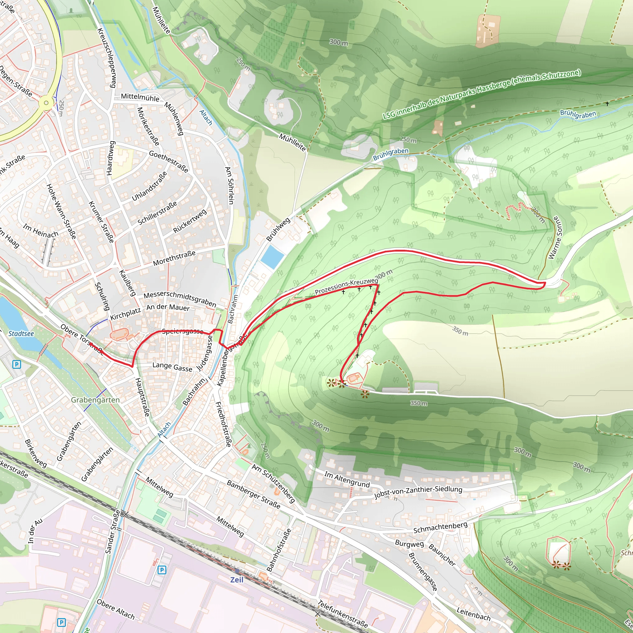 Kapellenberg Loop via Burgen und Schlosserweg mobile static map