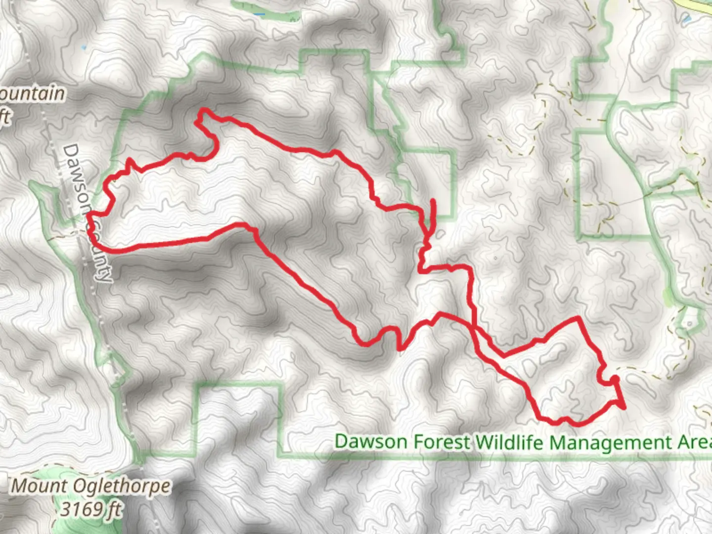 An image depicting the trail Wildcat Creek, Fall Creek and Rocky Ford Loop Trail and its surrounding area.