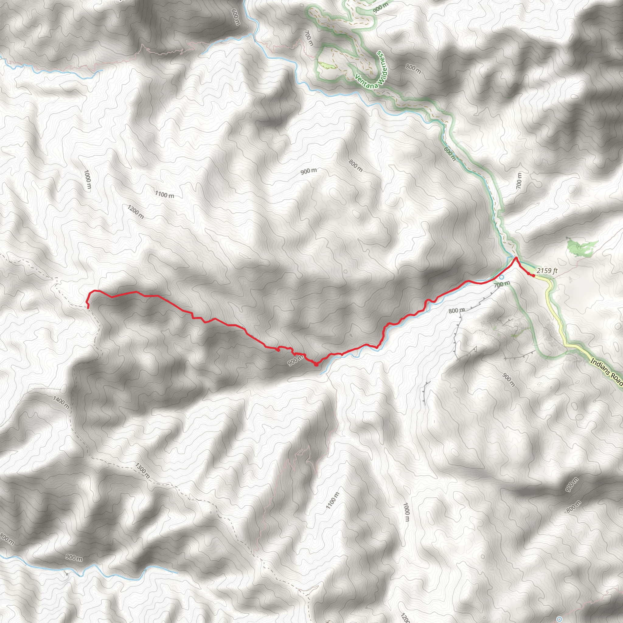 Rodeo Flat Trail mobile static map