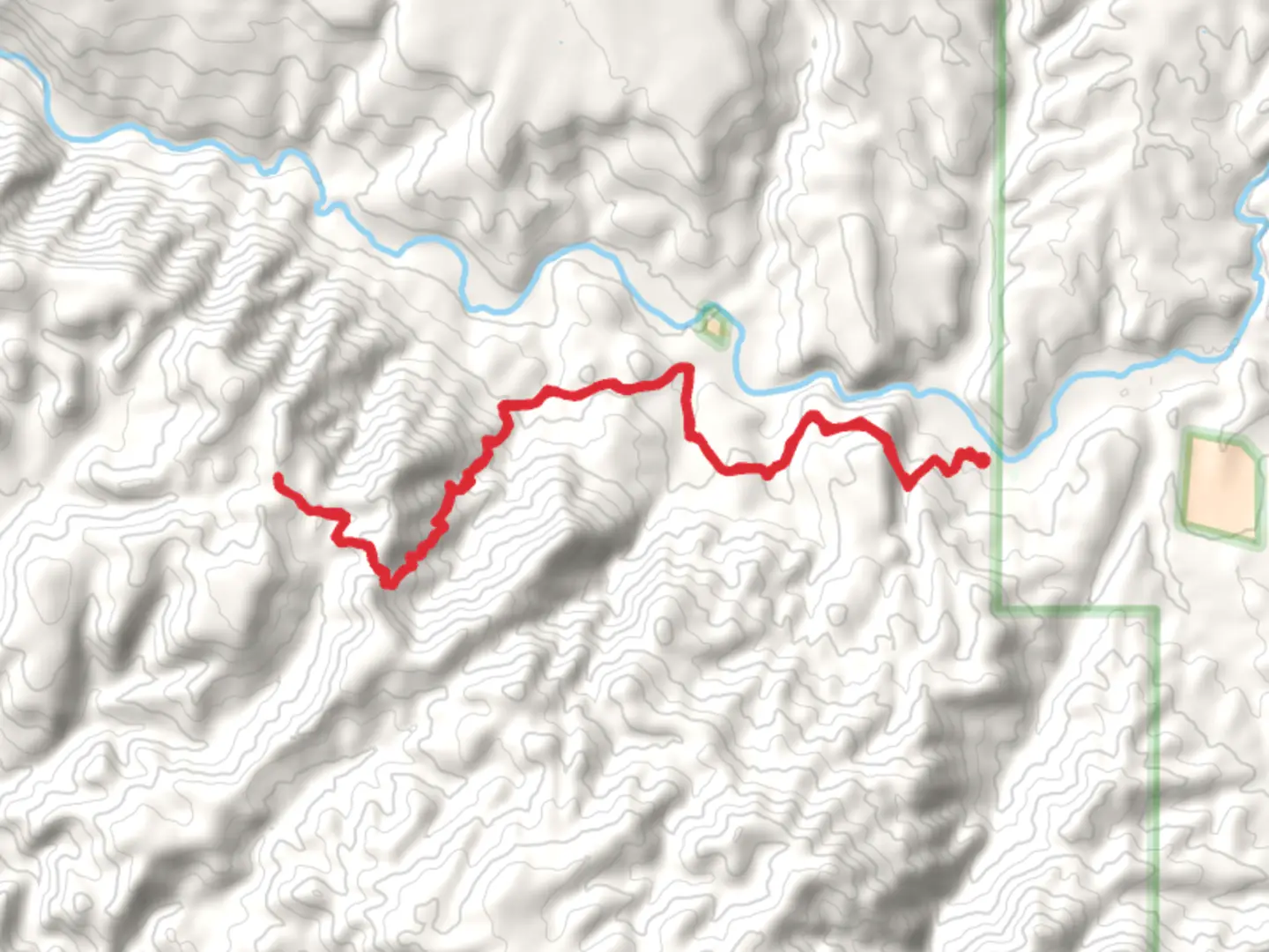 An image depicting the trail Copper Mountain and Red Metal Tank via Bull Spring Trail and its surrounding area.