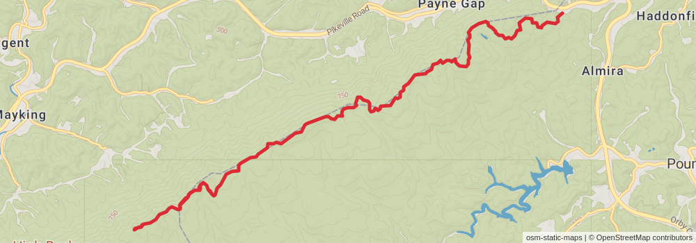 Jack Sutter Campsite and Adena Spring via Pine Mountain Trail stage 3 Map