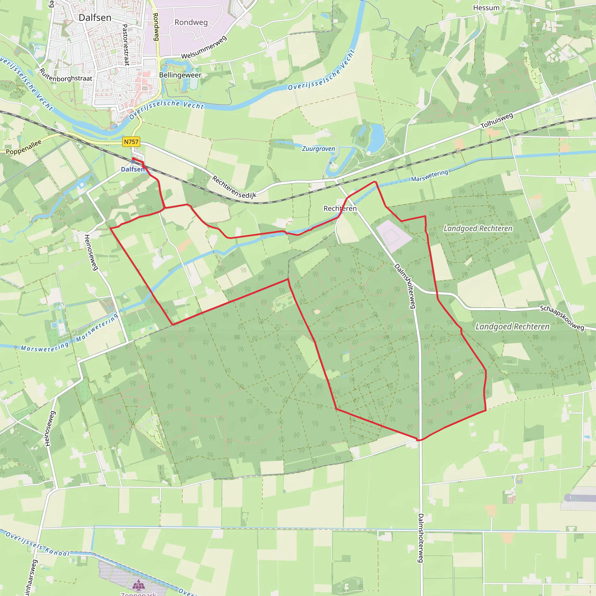 Rechterense Veld Loop mobile static map