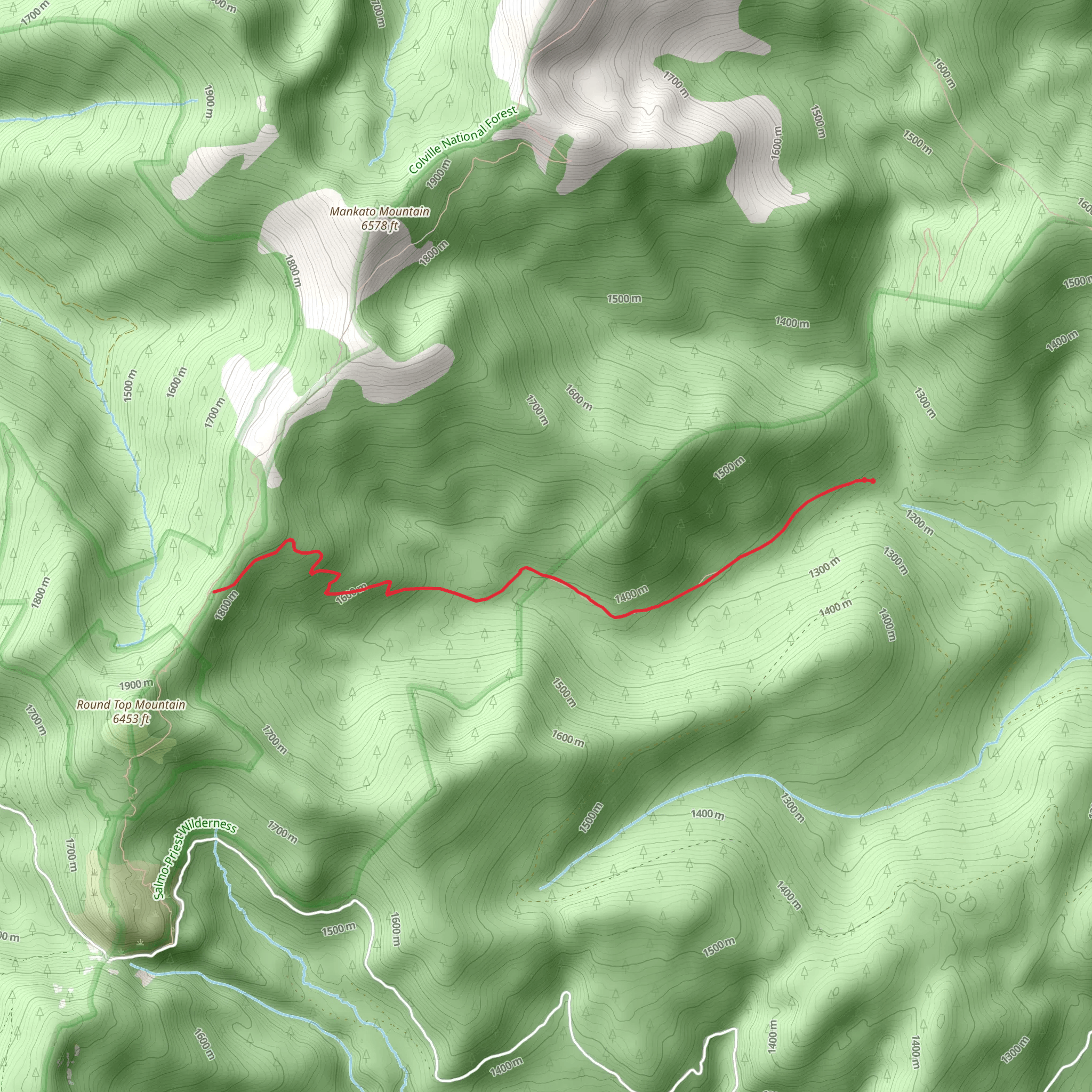 North Gold Creek Trail mobile static map