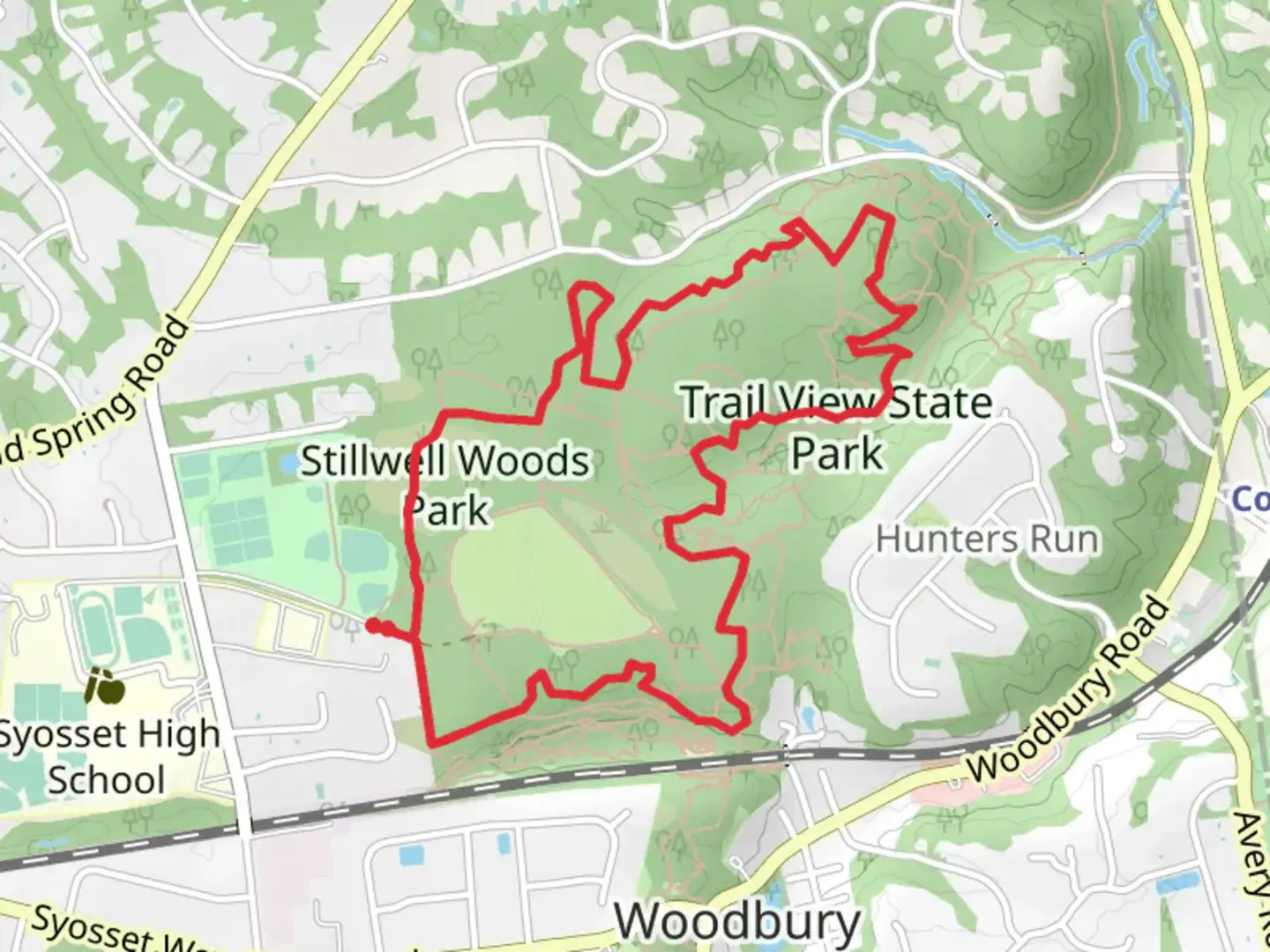 An image depicting the trail Trail View State Park Loop and its surrounding area.