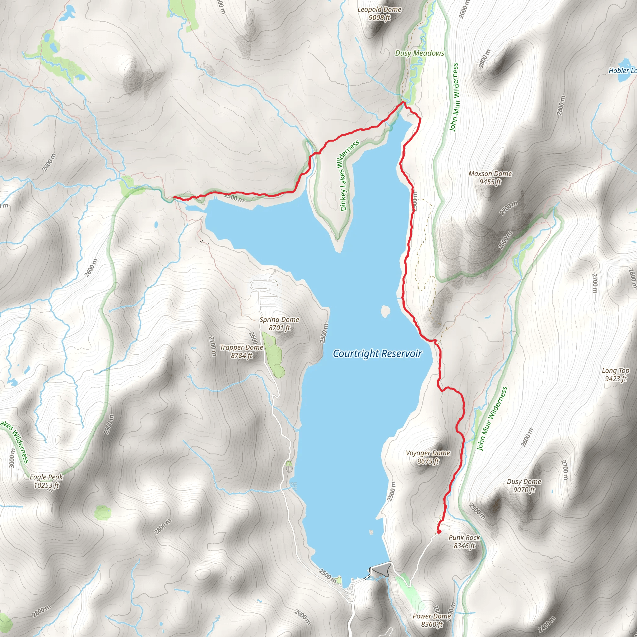 Frazier Trail via Theodore Solomons Trail mobile static map