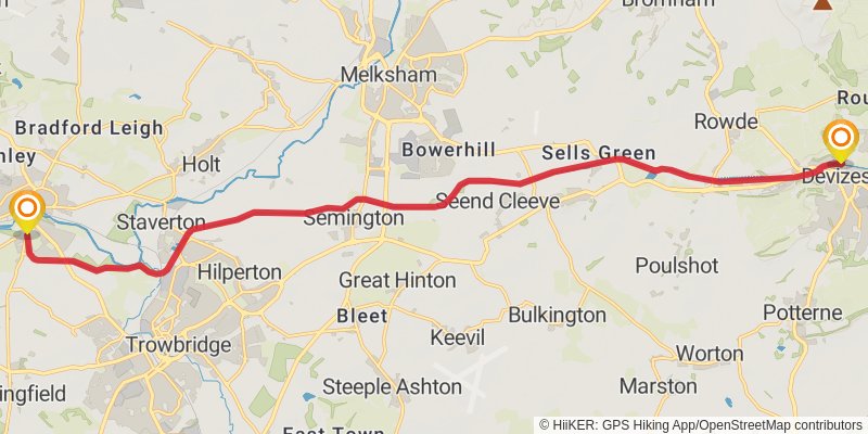 Kennet and Avon Canal Walk stage 5 Map