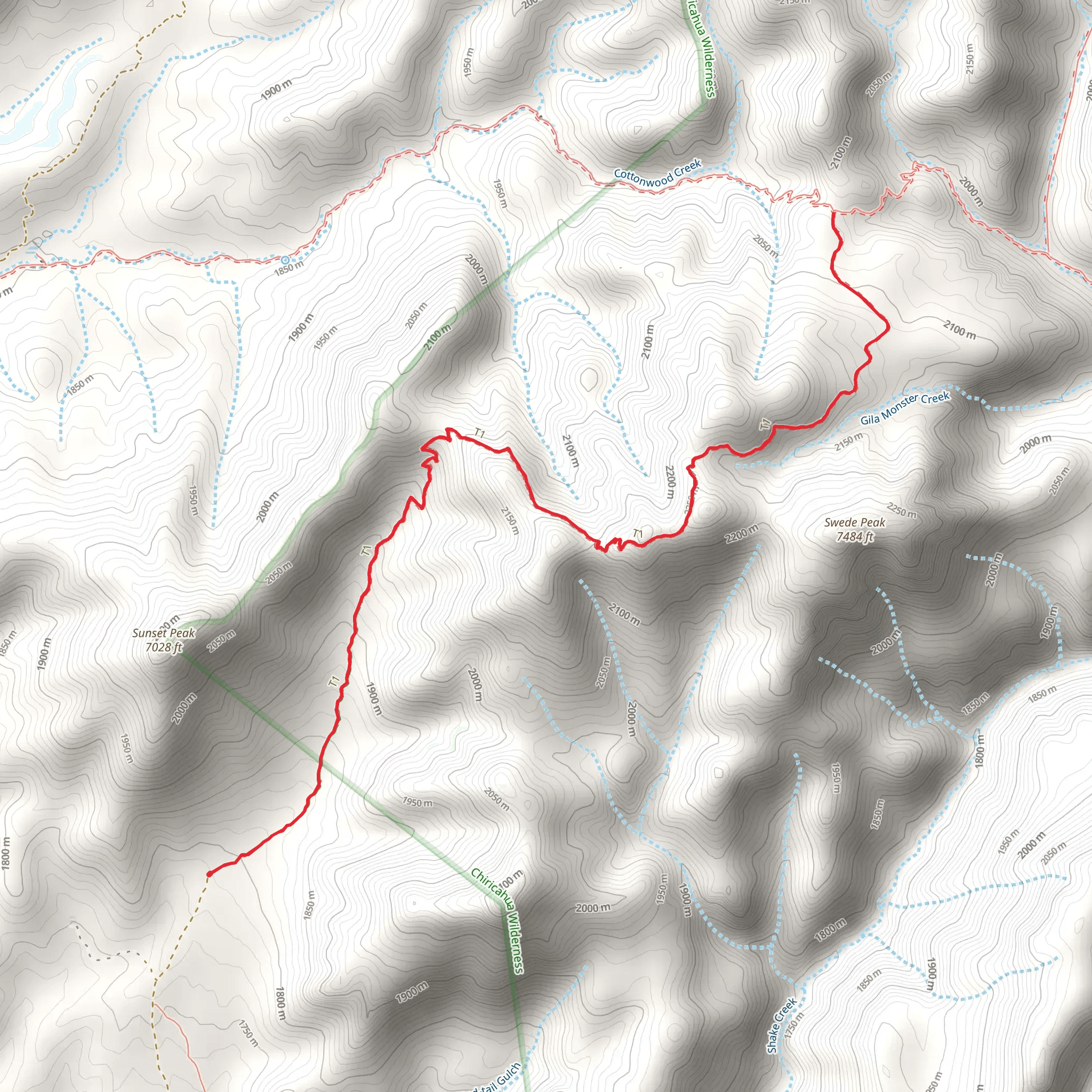 Pine Gulch Trail mobile static map