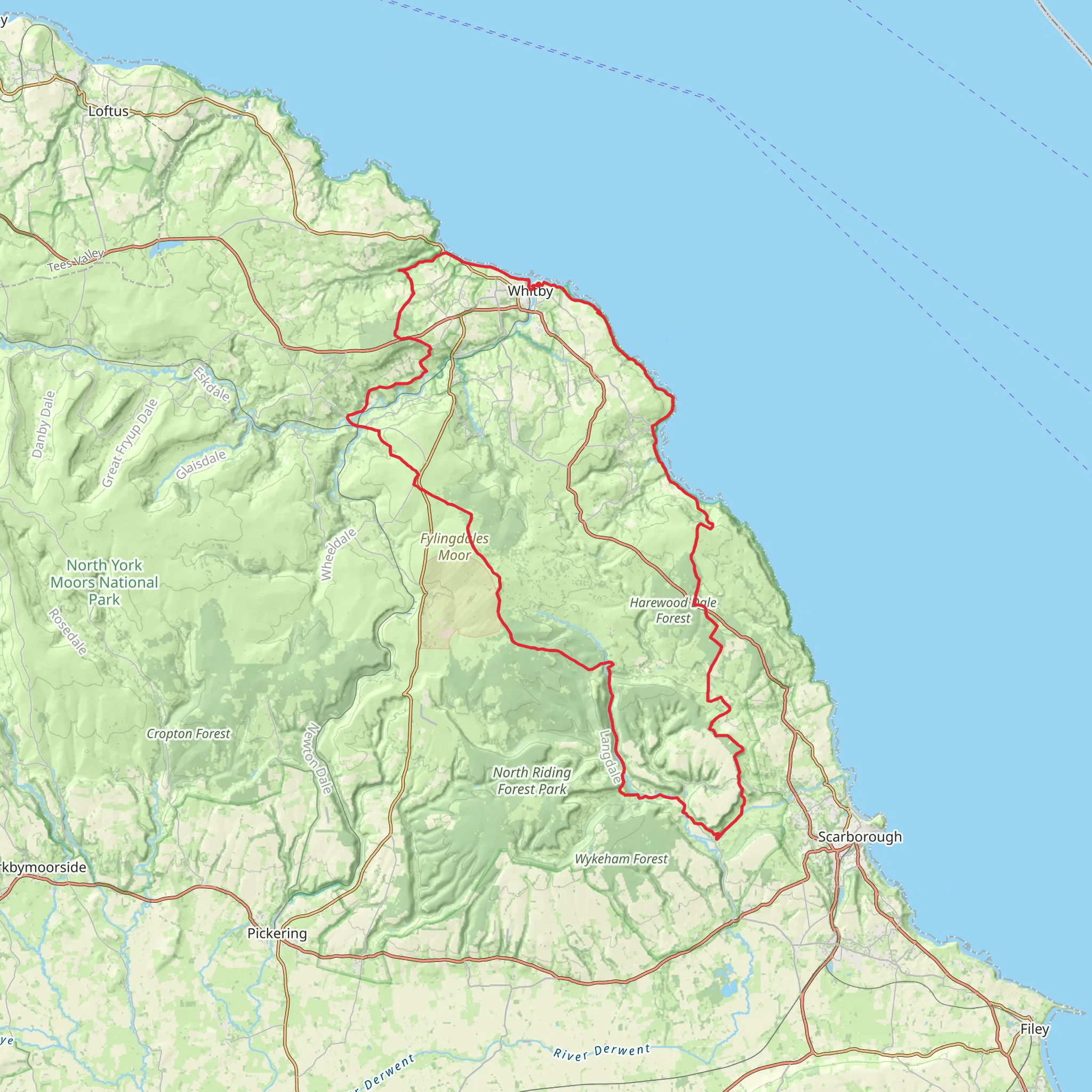 Whitby Abbeylands Walk mobile static map