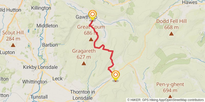 Yorkshire Dales Loop stage 9 Map