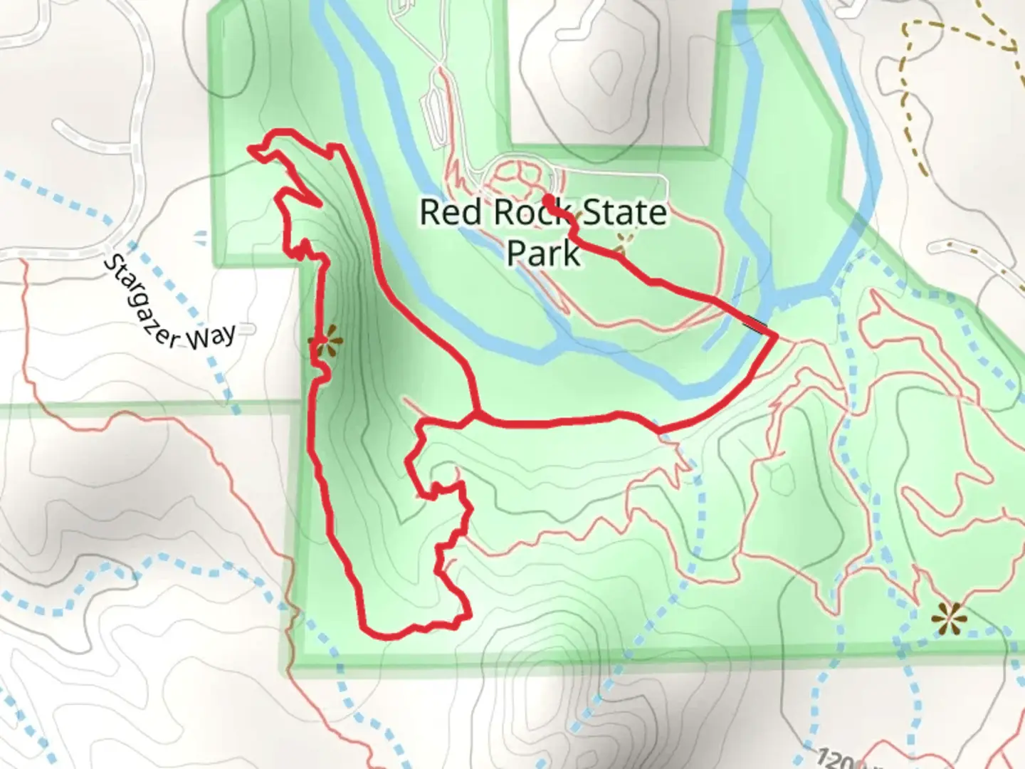 An image depicting the trail Kisva Trail and Eagle's Nest Trail Loop and its surrounding area.