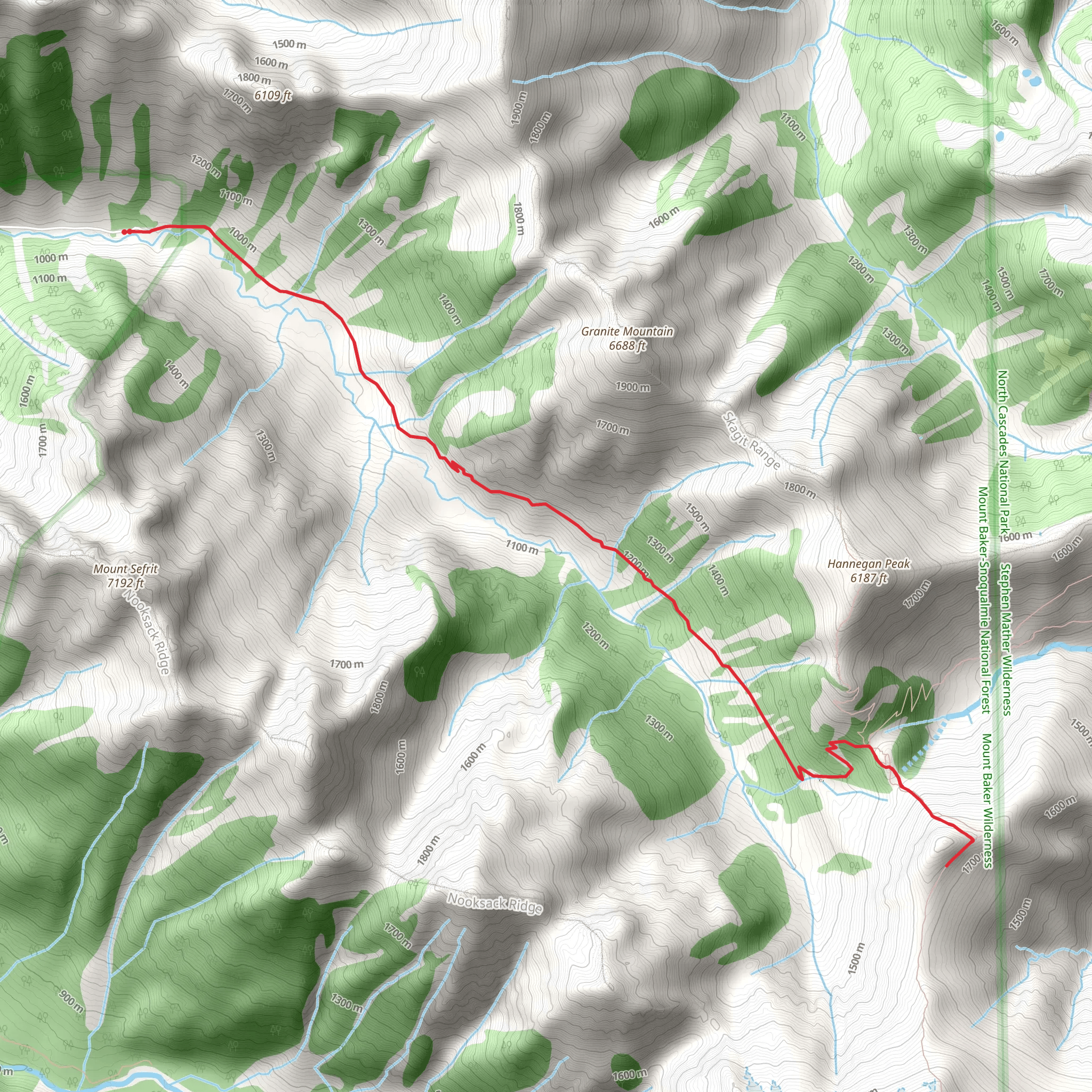 Ruth Arm Trail mobile static map
