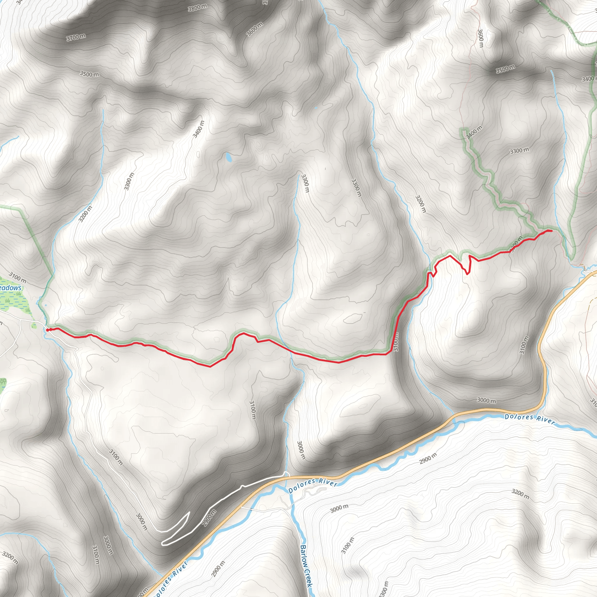 Groundhog Stock Trail - Short from Dunton Road mobile static map