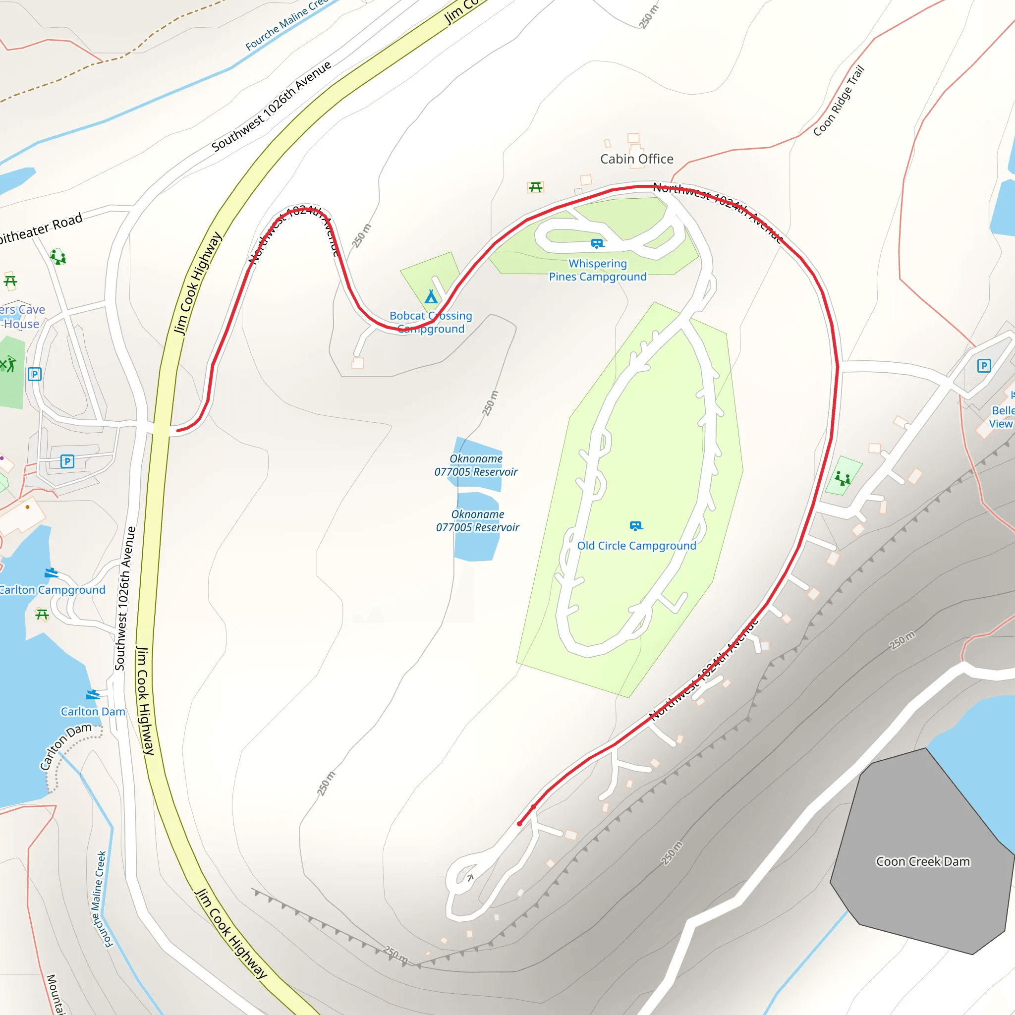 Bobcat Crossing Campground mobile static map