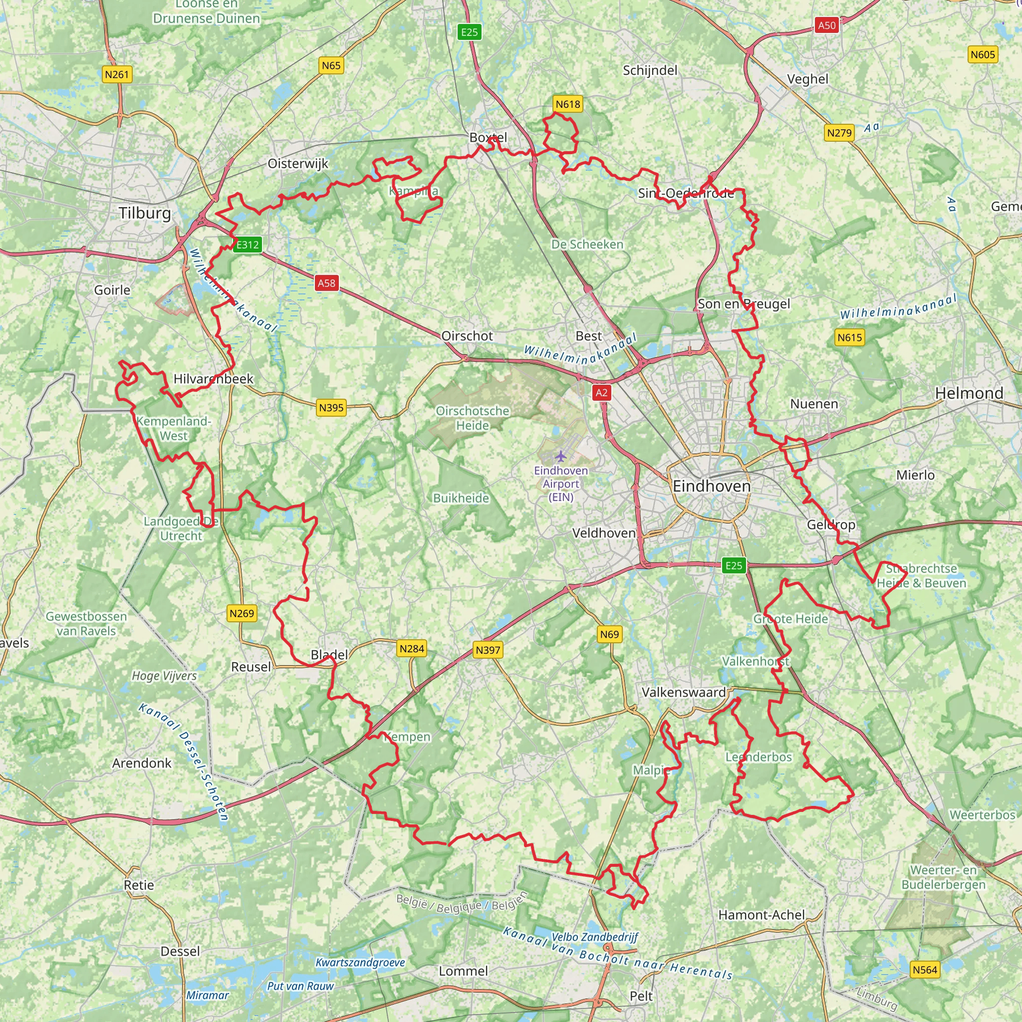 Brabants Vennenpad mobile static map