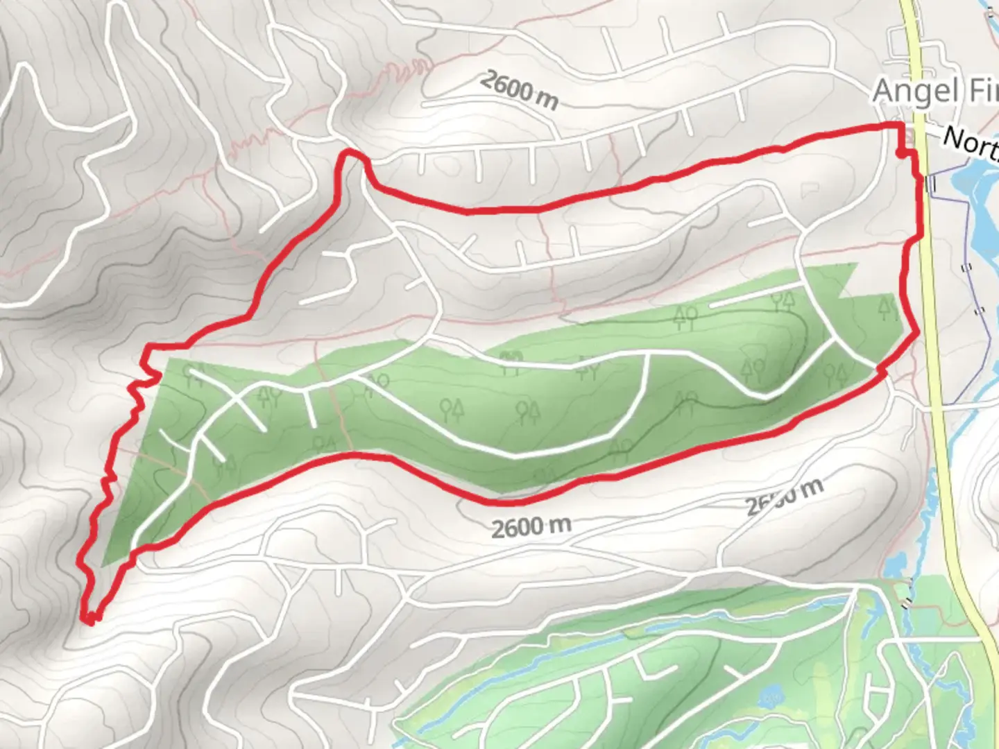 An image depicting the trail Deer, Coyote and Bear Loop and its surrounding area.