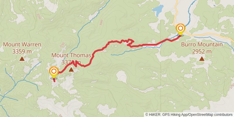 Baldy Peak via East Baldy Trail stage 2 Map