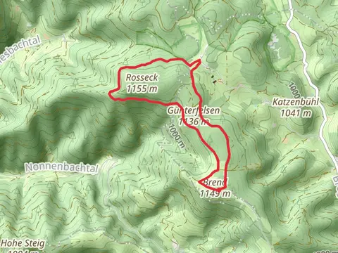 Brendturm, Günterfelsen and Roßeck Loop via Wasserweltensteig