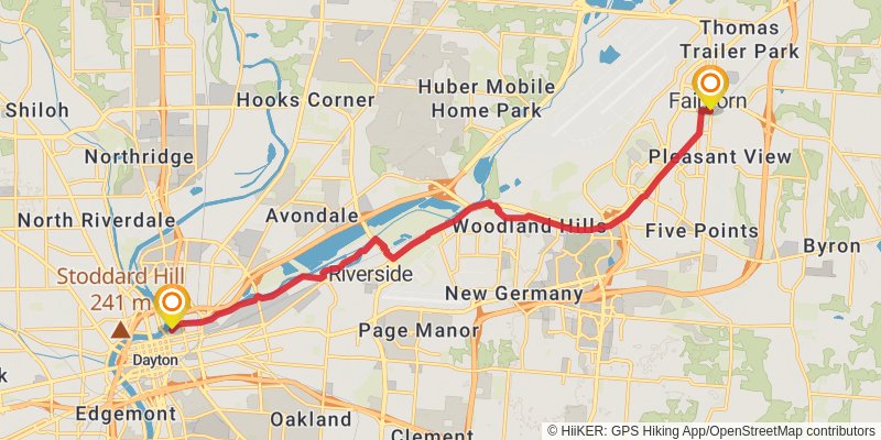 North Country Trail - Ohio stage 18 Map