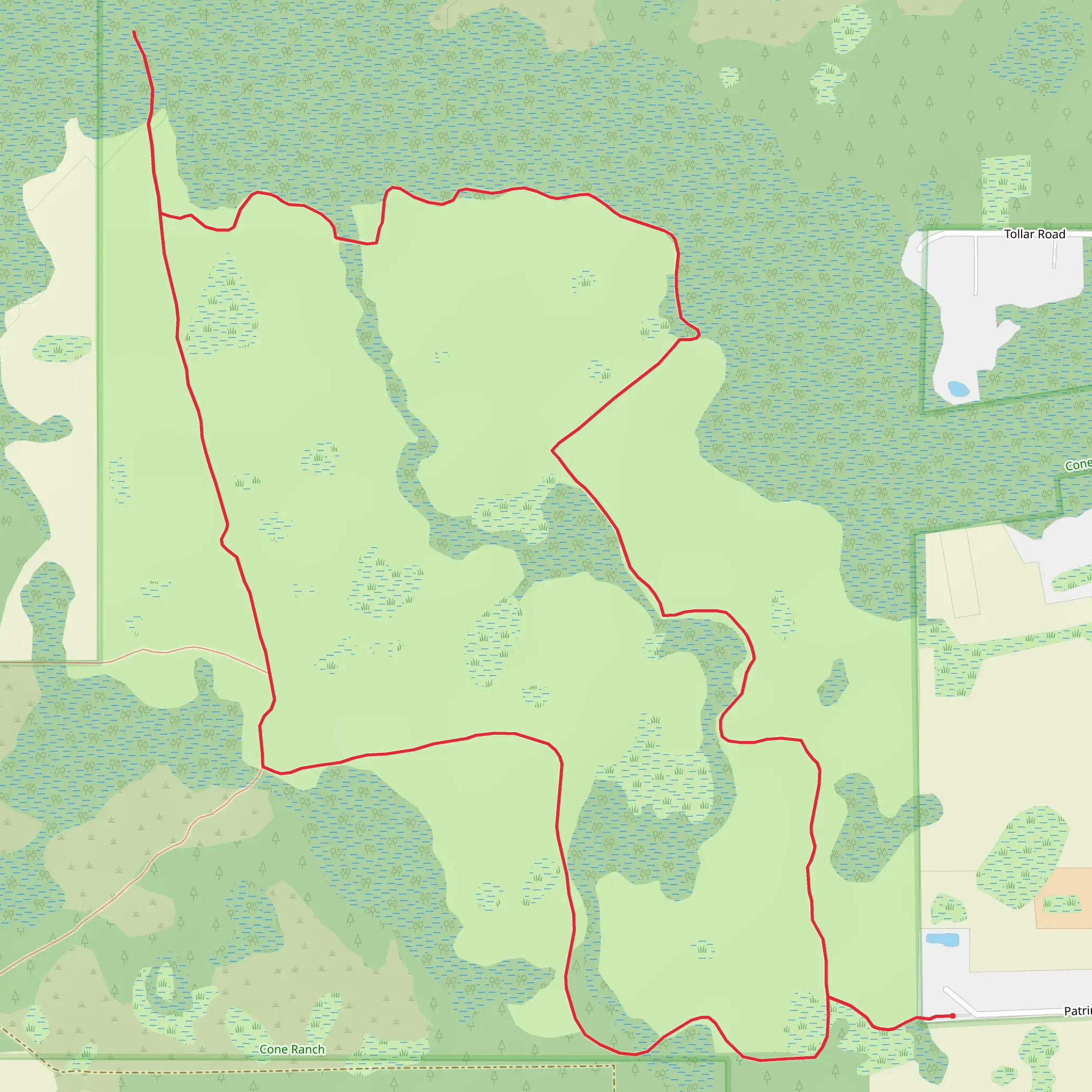 Blackwater Creek Preserve Loop mobile static map