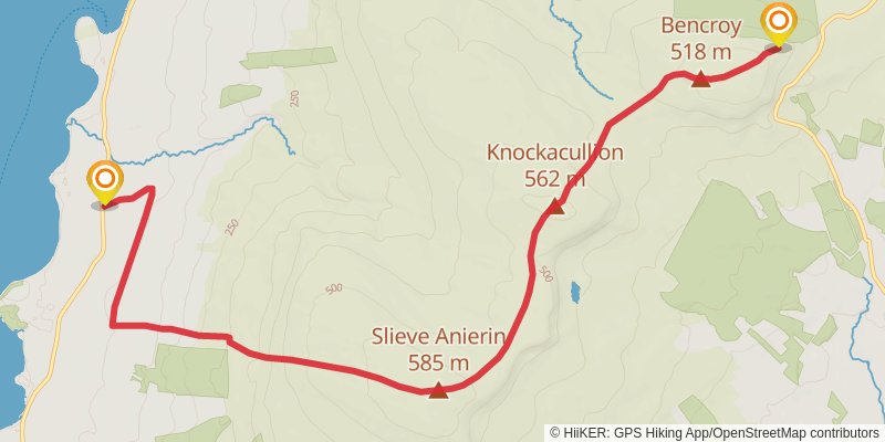 Glangevlin to Slieve Anierin Mountain Walk stage 3 Map