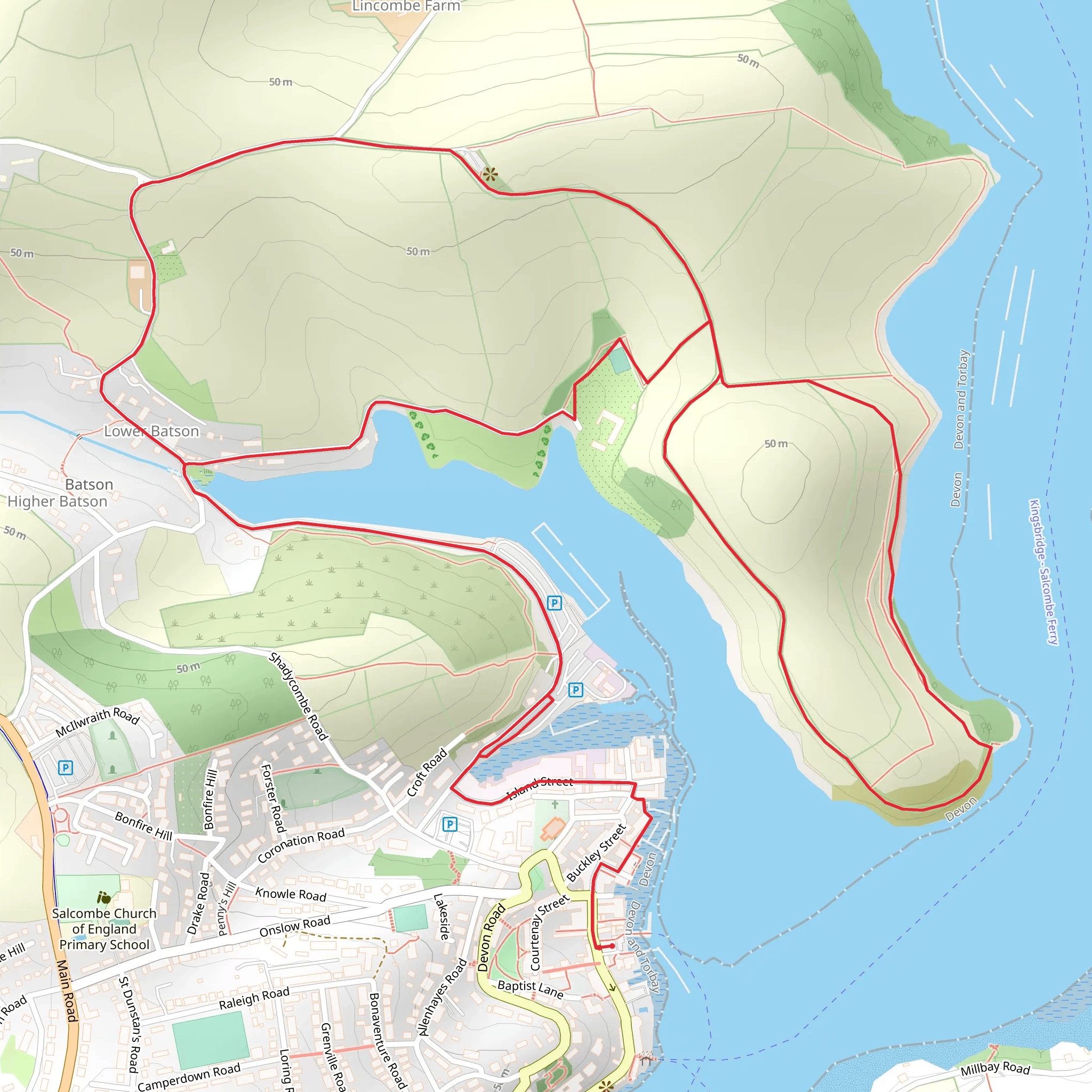 Low Batson Loop mobile static map