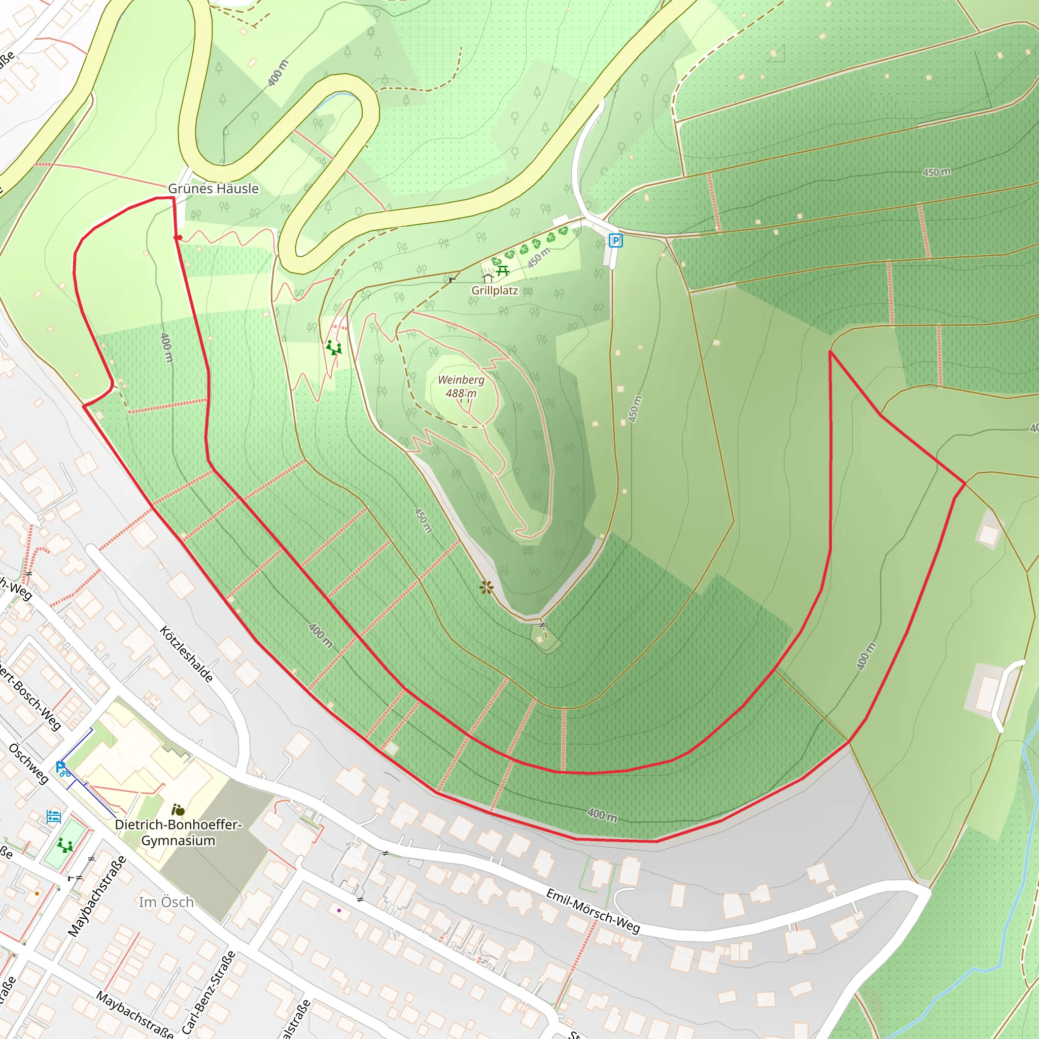Weinberg Loop mobile static map