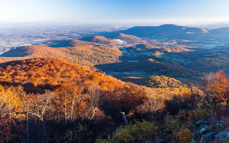 An image depicting the trail Appalachian Trail Section Hike - Shenandoah National Park and its surrounding area.