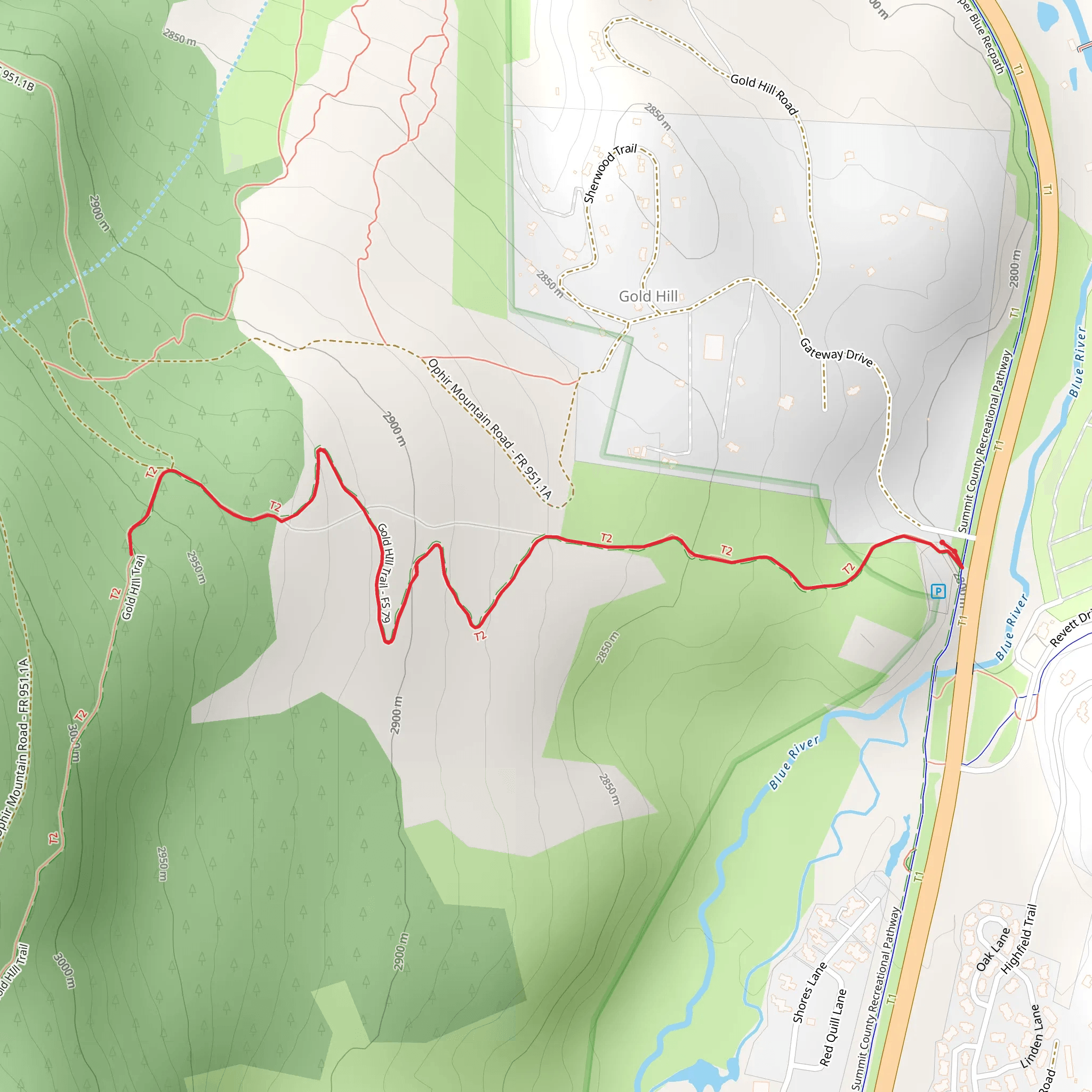 Colorado section from Sherwood Trail Road mobile static map