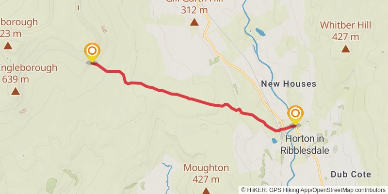 Yorkshire 3 Peaks Challenge stage 3 Map
