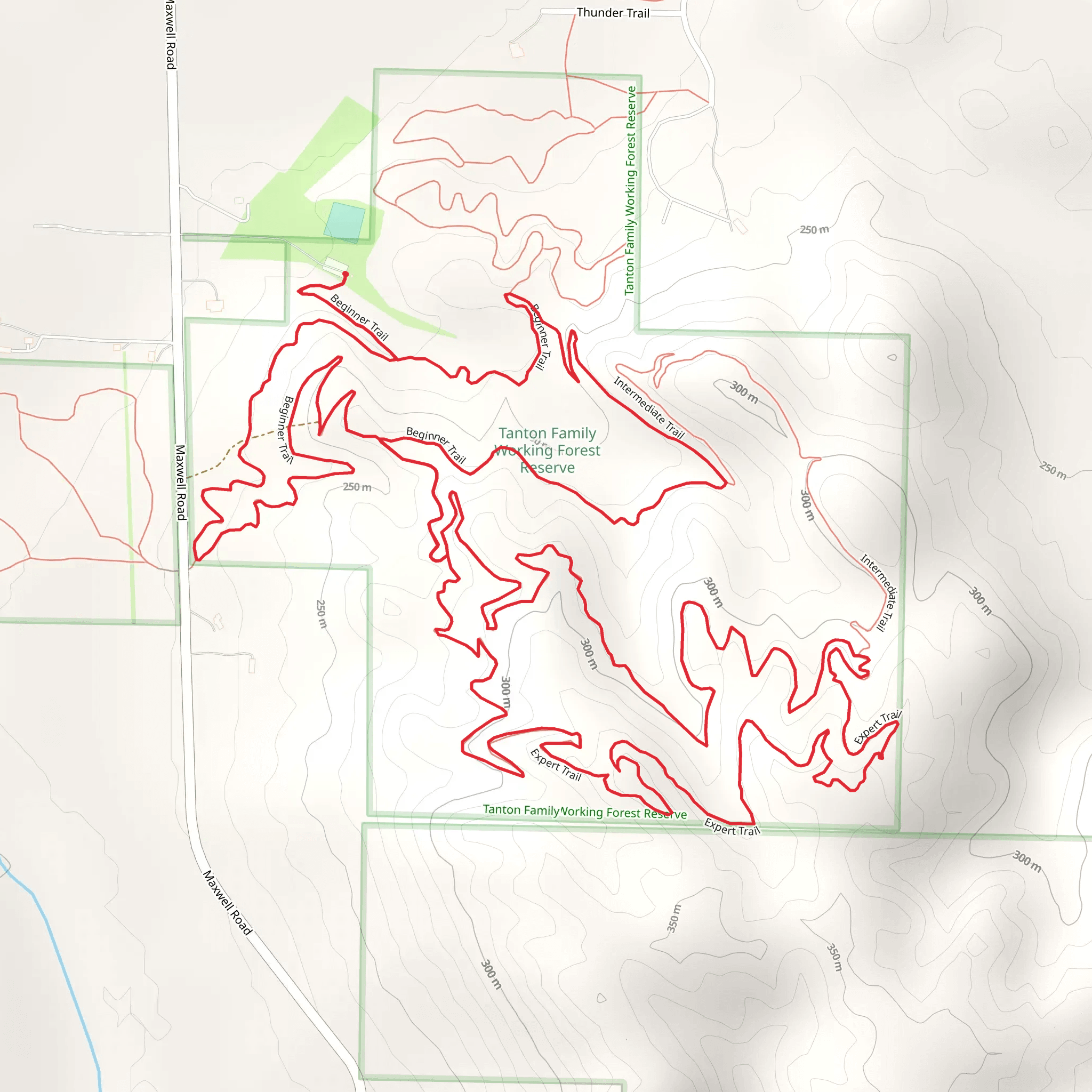 Beginner and Expert Trail Loop mobile static map