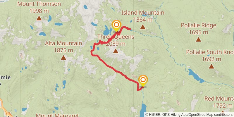 Delate Meadow via Mineral Creek Trail stage 3 Map